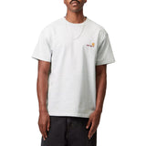 S/S AMERICAN SCRIPT T-SHIRT ASH HEATHER - Camiseta Cuello Redondo Hombre Gris - Hombre CARHARTT WIP