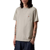 S/S POCKET T-SHIRT PUDDLE - Camiseta Cuello Redondo Hombre Gris CARHARTT WIP