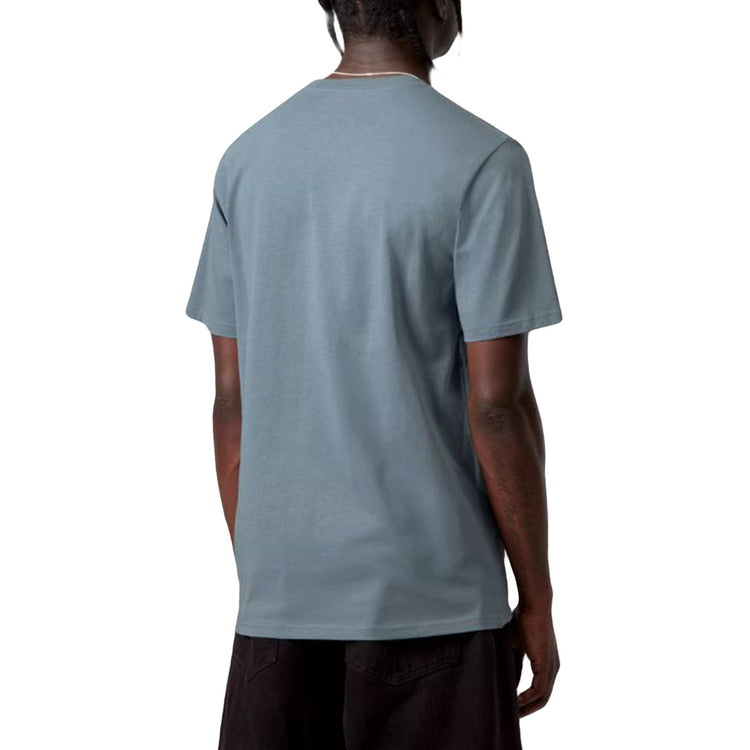 S/S POCKET T-SHIRT VELVET BLUE - Maglietta Girocollo Uomo Blu I030434 3GGXX CARHARTT WIP 
