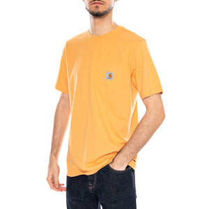 S/S Pocket T-Shirt Gentle Orange - Maglietta Girocollo Uomo Arancione I030434 3IAXX CARHARTT WIP 