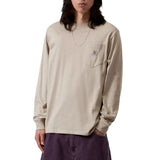 L/S POCKET T-SHIRT PUDDLE - Camiseta Cuello Redondo Mangas Largas Hombre Gris Hombre CARHARTT WIP