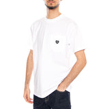 S/S Pocket Heart T-Shirt White / Black - Camiseta Cuello Redondo Hombre Blanca CARHARTT WIP