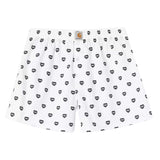 COTTON BOXER HEART PRINT WHITE / BLACK - Boxer Hombre Blanco / Multicolor Hombre CARHARTT WIP