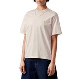 W' S/S CHASE T-SHIRT NATURAL / GOLD - Camiseta Cuello Redondo Mujer Beige Mujer CARHARTT WIP