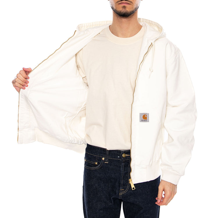 OG Active Jacket Wax - Giacca con Cappuccio e Zip Uomo Bianca I034311 D602 CARHARTT WIP 