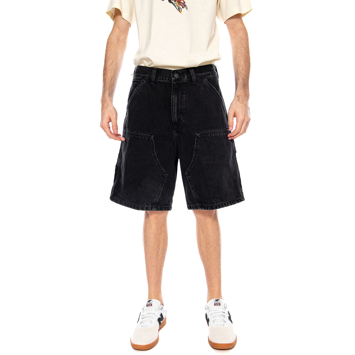 Double Knee Short Black - Bermuda Uomo Neri I034867 8906 CARHARTT WIP 