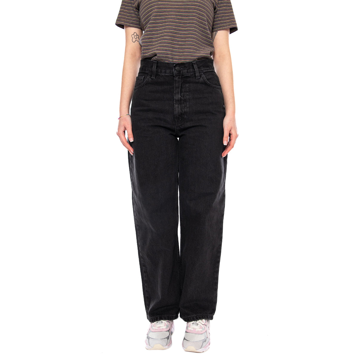 W' Brandon Pant Black - Pantaloni Denim Jeans Donna Neri I035892 8906 CARHARTT WIP 