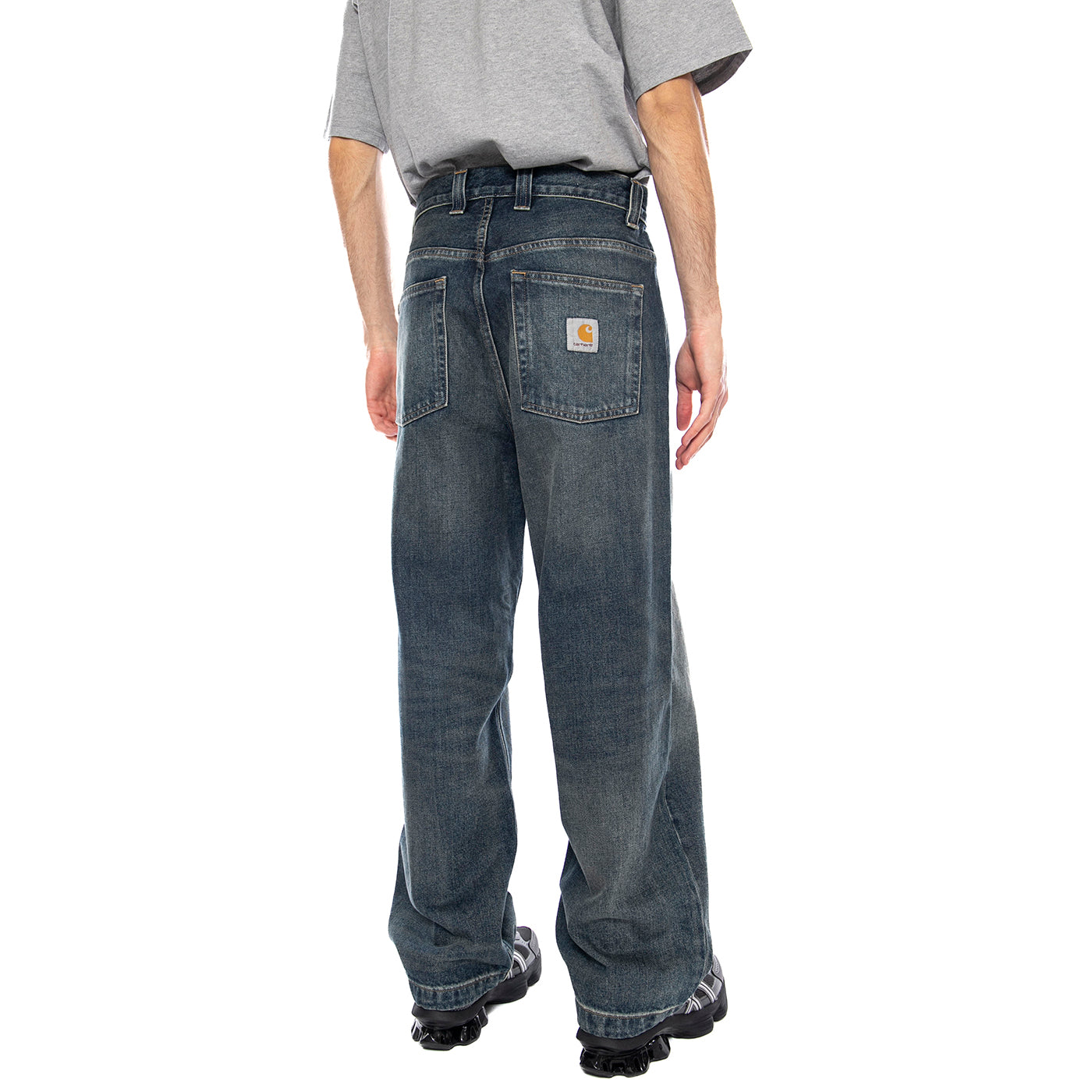 Brandon Pant Blue Worn Used Wash -- Pantaloni Uomo Blu I035893 014Q CARHARTT WIP 