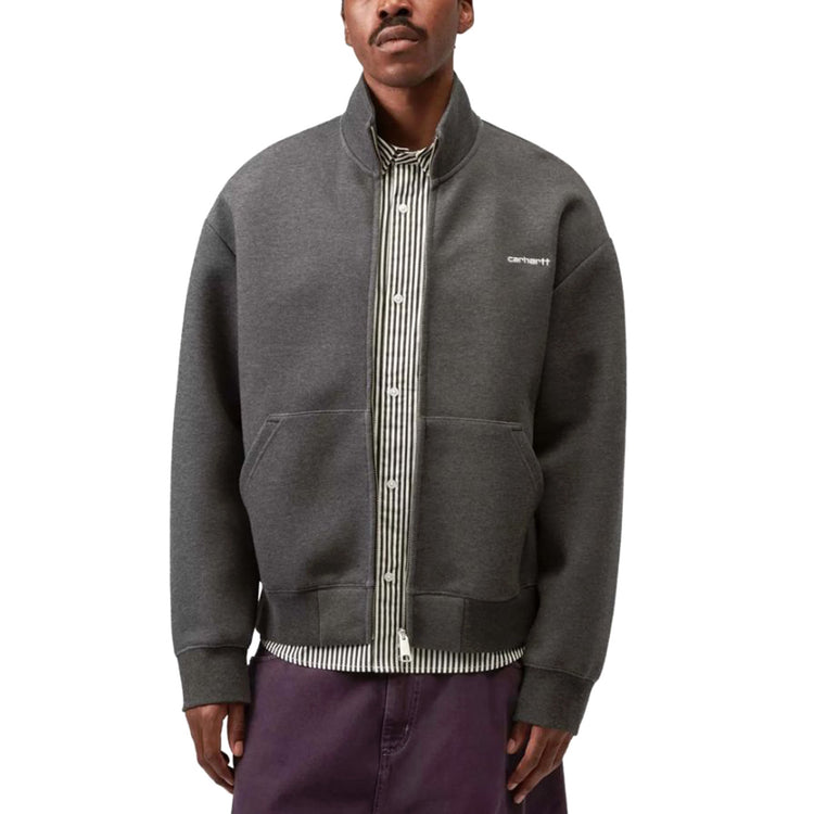 ALDA ZIP SWEAT JACKET BLACK / WHITE - Felpa / Giacca con Zip Uomo Nera I036056 0D2XX CARHARTT WIP 