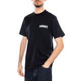 S/S University Script T-Shirt Black / White - Camiseta Cuello Redondo Hombre Negro CARHARTT WIP