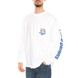 L/S Cold Drinks T-Shirt White - Camiseta Cuello Redondo Mangas Largas Hombre Blanca Hombre CARHARTT WIP