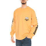L/S Cold Drinks T-Shirt Gentle Orange - Camiseta Cuello Redondo Manga Larga Hombre Naranja  Hombre CARHARTT WIP