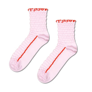 Structure Slinky Mini Crew Sock Pink - Calzini Rosa P002902 PNK HAPPY SOCKS 