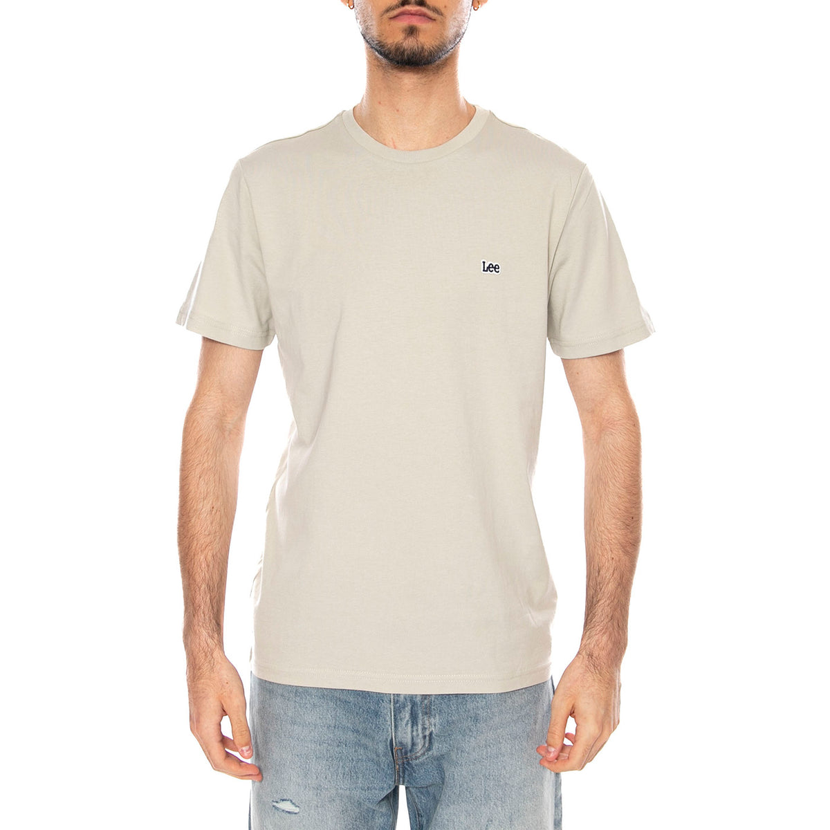 SS PATCH LOGO TEE COVE BEIGE - Maglietta Girocollo Uomo Beige 112376454 BGE LEE 