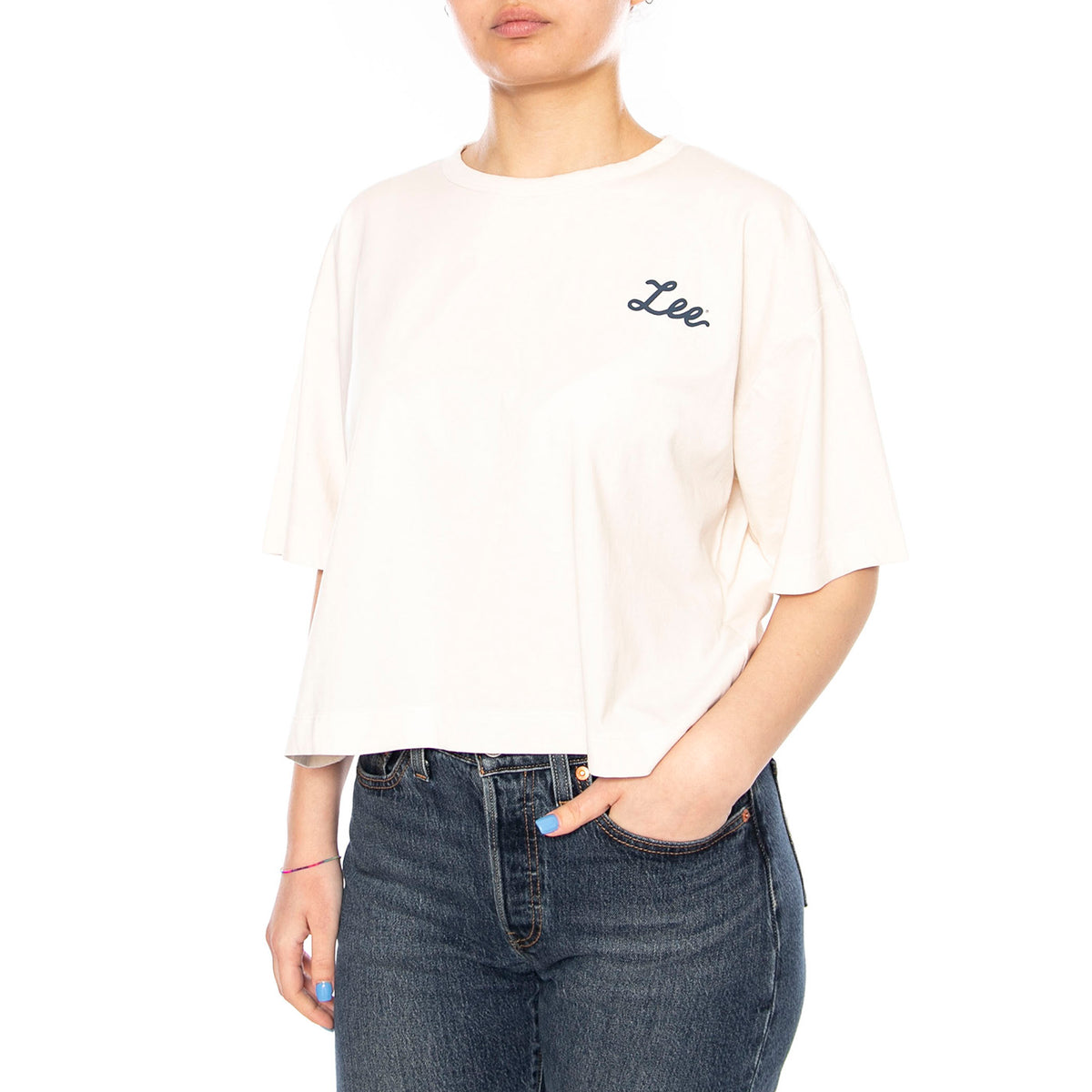 GOOD DAY LEE ECRU - Maglietta Girocollo Donna Bianca 112377770 WHT LEE 