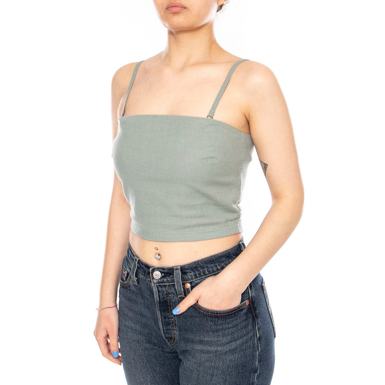 STRAPPY TANK DESERT SAGE GREEN - Canotta Donna Verde 112378263 GRN LEE 