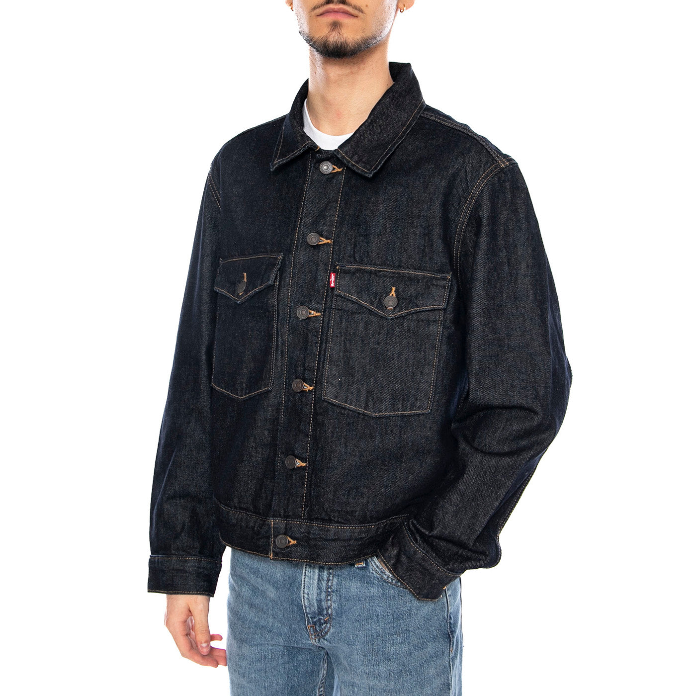 Embarcadero Station JKT - Love Your Smile - Giacca Uomo Blu 0010P-0004 Dark Indigo LEVIS 