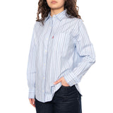 Harlie Boyfriend Shirt - Amari Stripe Chambray Blue 1 Poplin - Camisa Mujer Azul Mujer LEVIS