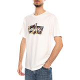 SS Relaxed Fit Tee - Coastal Creative Fresh And Smooth Pumice Stone - Camiseta Cuello Redondo Hombre Blanca con Estampado Hombre LEVIS