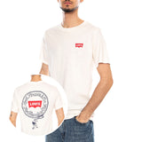 SS Relaxed Fit Tee - Coastal Creative Fresh And Smooth Pumice Stone - Camiseta Cuello Redondo Hombre Blanca con Estampado Hombre LEVIS