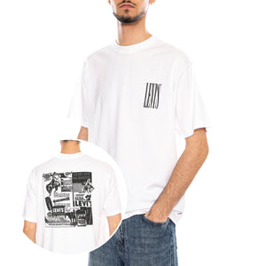 Vintage Fit Graphic Tee - Americas Finest Overalls - Jet Black - Maglietta Girocollo Uomo Bianca 87373 0394 LEVIS 