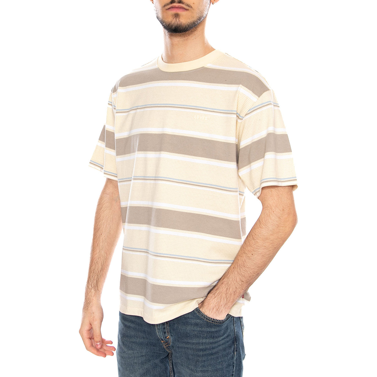 Red Tab Vintage Tee - Rheem Overdye Stripe Smoked Pearl Overdye Multi Color - Maglietta Girocollo Uomo Multicolore A0637 0182 LEVIS 