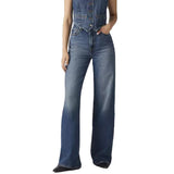 RIBCAGE WIDE LEG POLAR PERIMETER - Pantalones Denim Jeans Acampanados Mujer Azul LEVIS