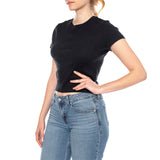 Essential Sporty Tee - White + Cotton - Camiseta Cuello Redondo Mujer Negra Mujer LEVI'S