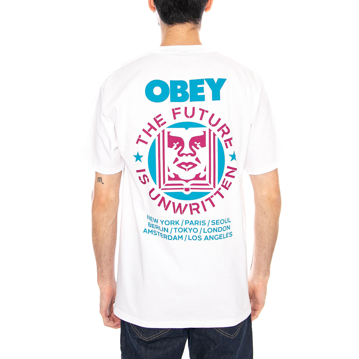 Obey Future Unwritten Tee White - Maglietta Girocollo Uomo Bianca 165264297 WHT OBEY 