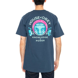 OBEY KNOWLEDGE IS POWER TEE Harbour Blue - Maglietta Girocollo Uomo Blu 165264298 HBU OBEY 