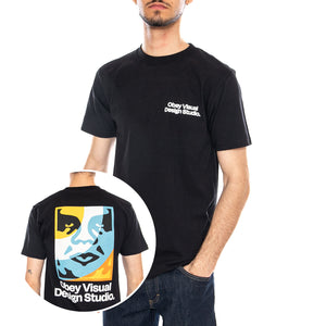 Obey Visual Design Studio Tee - Maglietta Girocollo Uomo Nera 165264305 BLK OBEY 