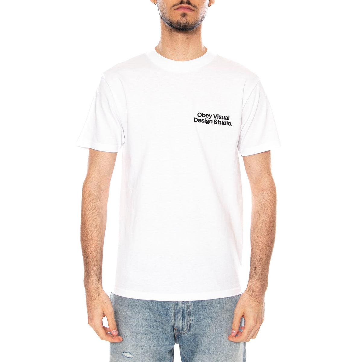 OBEY VISUAL DESIGN STUDIO TEE - Maglietta Girocollo Uomo Bianca 165264305 WHT OBEY 