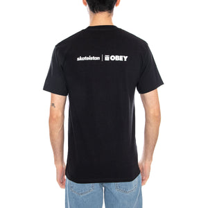 Skateistan / Obey Tee - Maglietta Girocollo Uomo Nera 165264402 BLK OBEY 