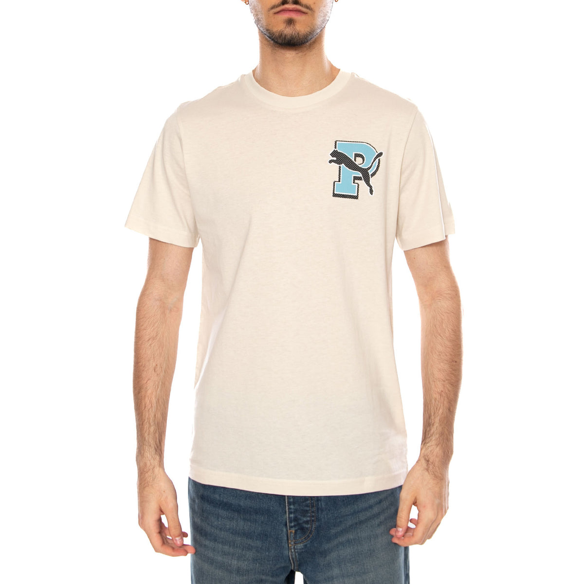 GRAPHIC VARSITY TEE - Maglietta Girocollo Uomo Beige 691776 87 PUMA 