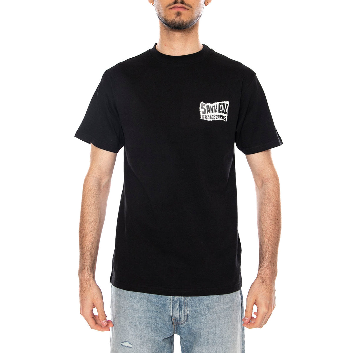 COLLAGE HAND T-SHIRT - Maglietta Girocollo Uomo Nera SCA-TEE-13251 BLK SANTA CRUZ 