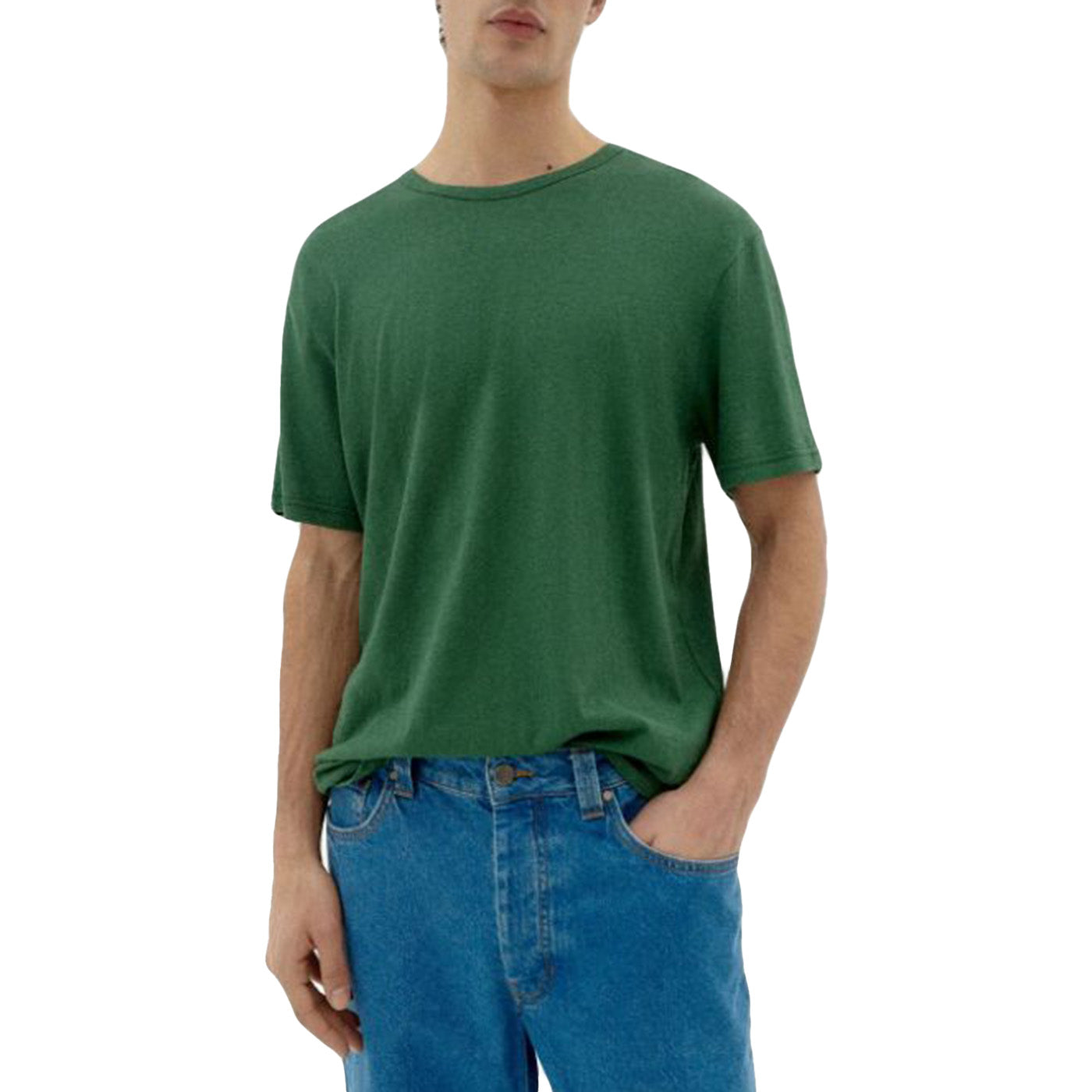 HEMP TEE DILL - Maglietta Girocollo Uomo Verde MTS00436 GRN THINKING MU 