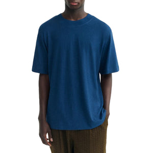 ROY T-SHIRT NAVY HEMP - Maglietta Girocollo Uomo Blu MTS00515 NHP THINKING MU 