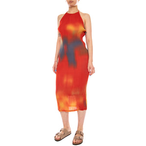 FLOWERS PLEATED MIRIAM DRESS - Abito Donna Lungo Multicolore WDR00329 MLT THINKING MU 
