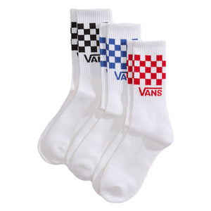 Classic Check Crew White - Set 3 Paia di Calzini Bianchi VN000QBU WHT1 VANS 