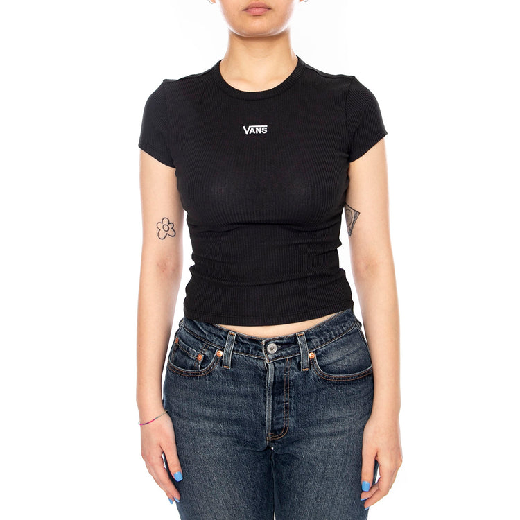 CAMERON TEE BLACK - Maglietta Girocollo Donna Nera VN000RD1 BLK1 VANS 