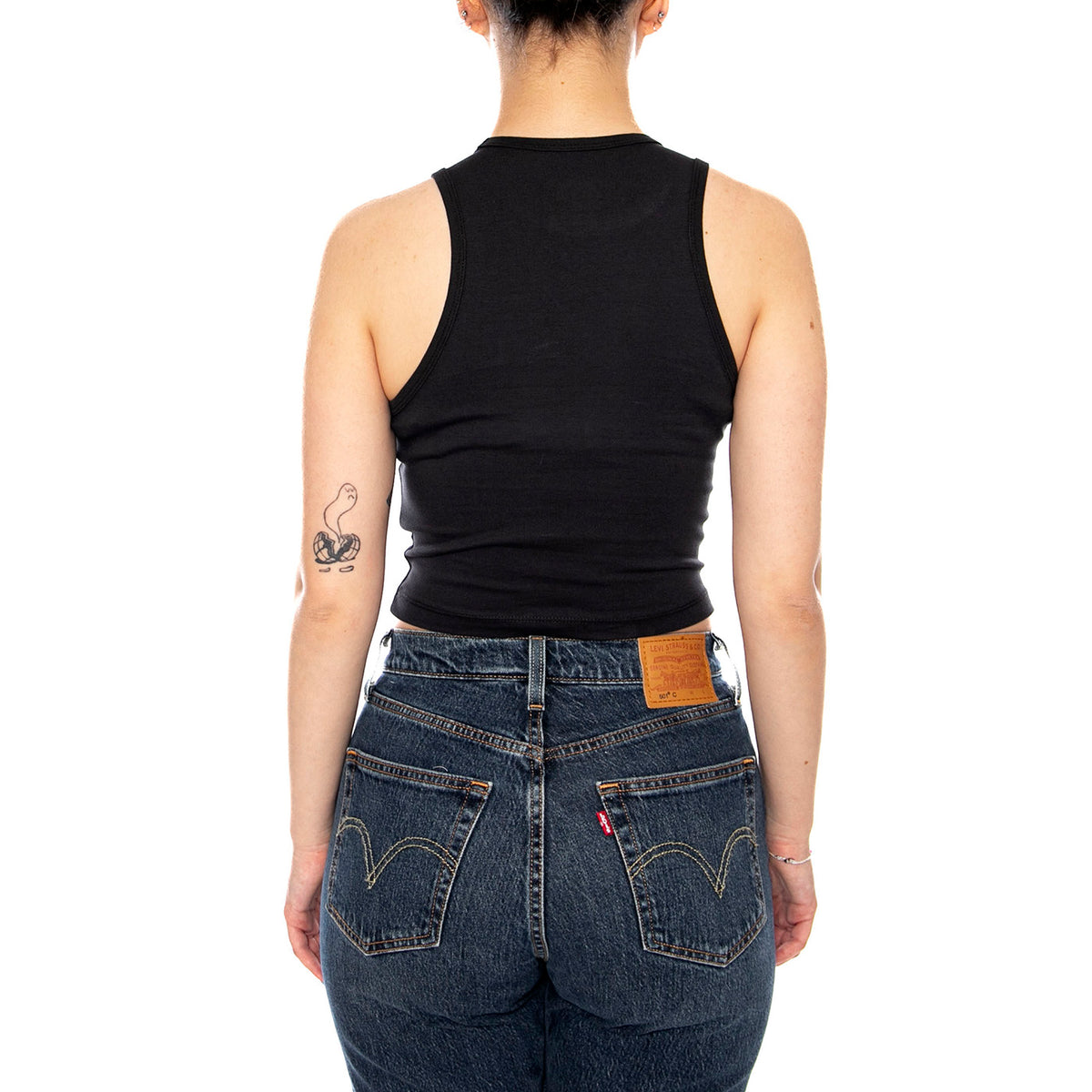 OVAL LOGO TANK BLACK - Canotta Donna Nera VN000XDP BLK1 VANS 