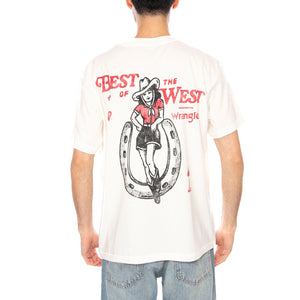 VINTAGE TEE WORN WHITE - Maglietta Girocollo Uomo Bianca 112378006 WHT WRANGLER 