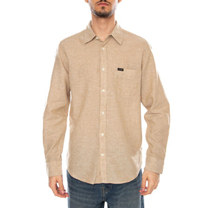 1 PKT SHIRT KELP - Camicia Uomo Beige 112378040 BRN WRANGLER 