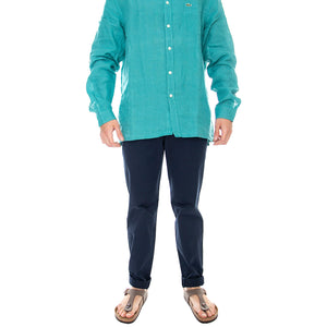 No Pince Chino Pants - Blue - Pantaloni Uomo Blu BAPAN2023-506-SS20 . BARBOUR 