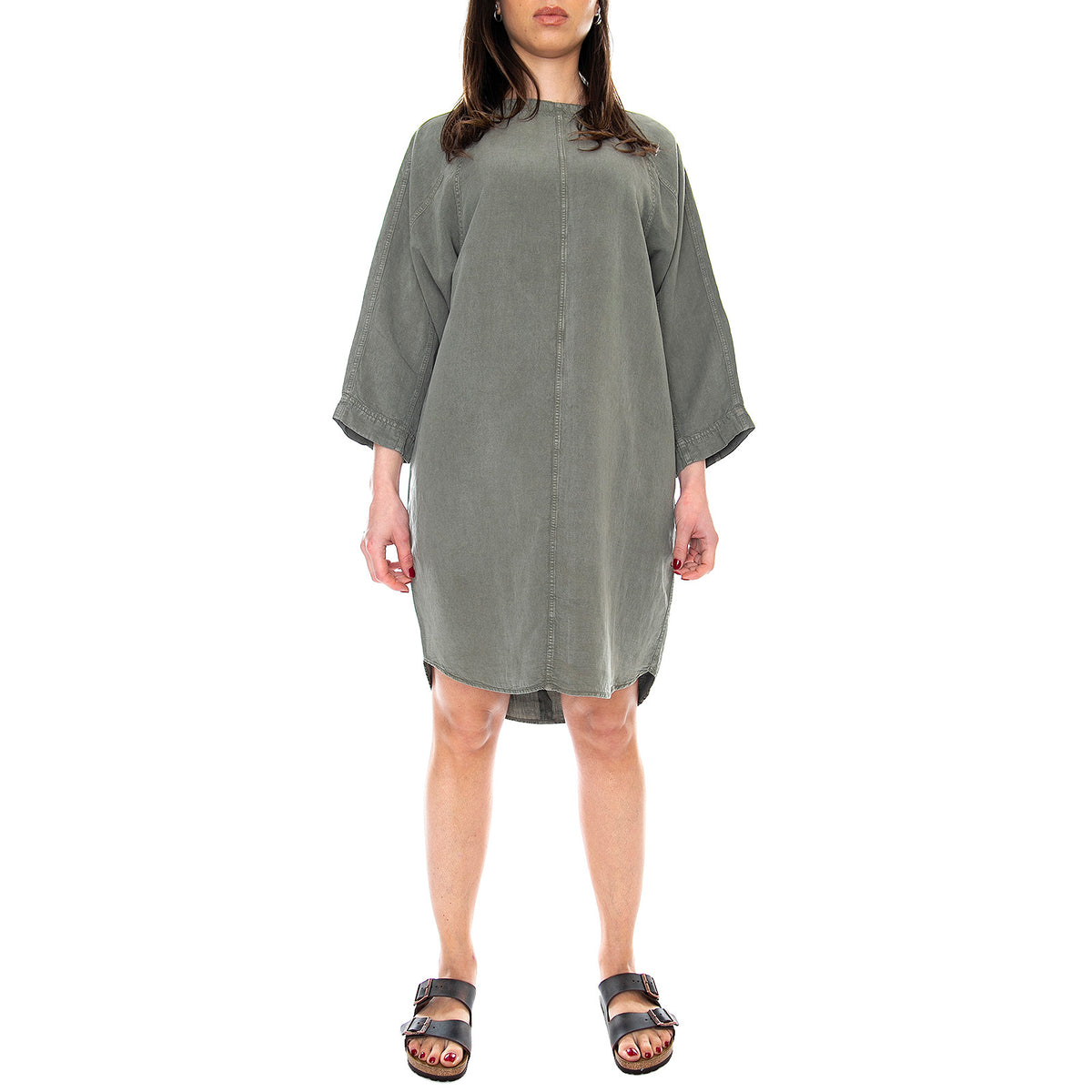 Lynxie Dress - Dark Sage - Abito Donna Verde 201616-076 . ELVINE 