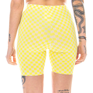 Wm Quantum Shorts - Lemon Tonic Checkerboard - Pantaloncini Donna Gialli VN0A4DR5VD71 . VANS 