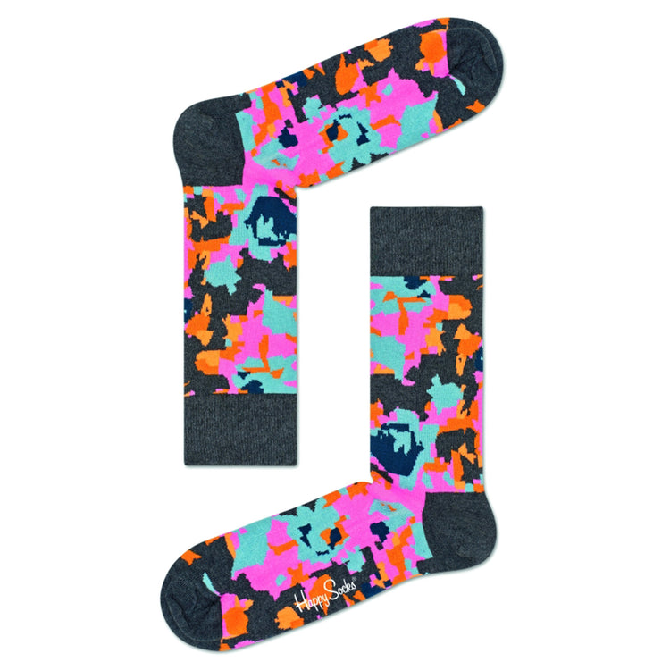 Flower Socks - Multicolor - Calzini Multicolore FLW01-9000 . HAPPY SOCKS 