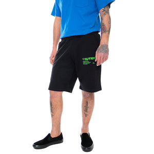 Mens Info Sweat Shorts - Black - Bermuda Uomo Neri 21SISS09-BLACK . IUTER 