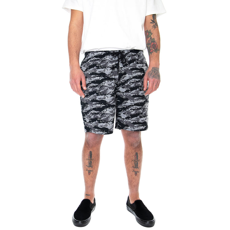 Mens Fuck It Shorts - Black Tiger Camo - Bermuda Uomo Neri / Multicolore PT00123-BLACK . HUF 
