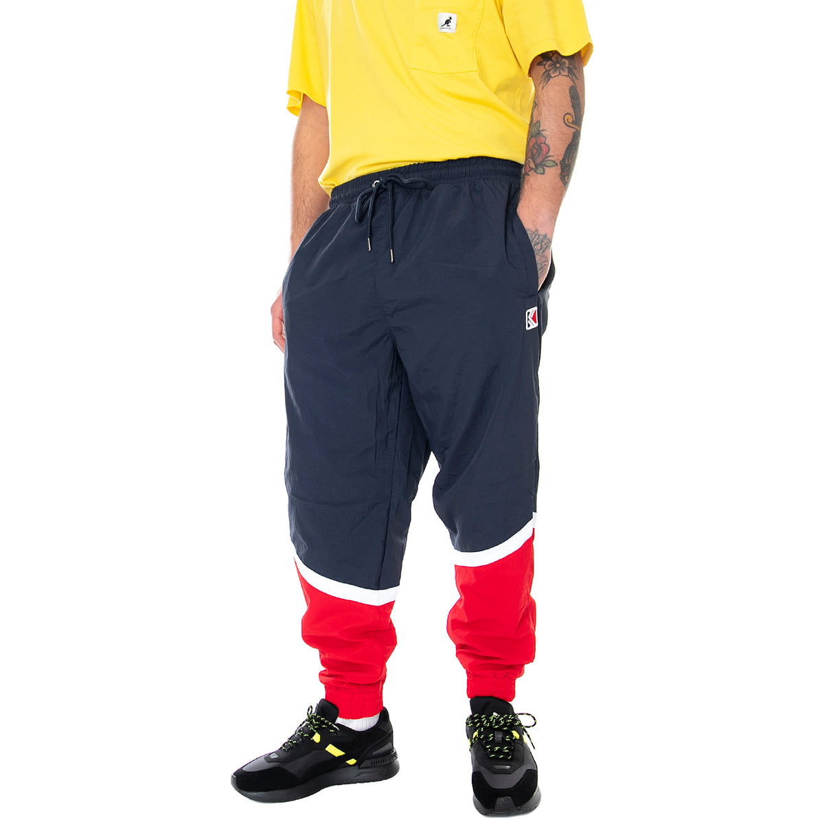 Mens Og Block Track Pants - Navy / Red / White - Pantaloni Uomo Multicolore KRCKKMQ12154NVY . KARL KANI 